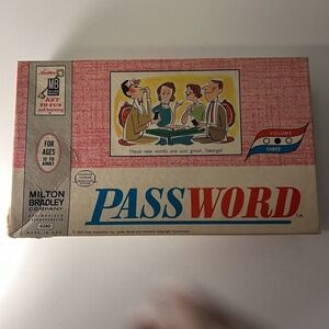 1963 Milton Bradley Password Board Game Volume Three Complete w/36 Cards-Vintage